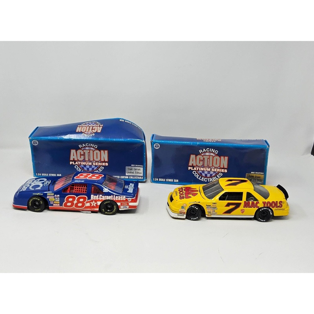 NASCAR. Diecast Car Mac Tools Dale Jarrett 88 Ernie Irvan 7 Ford 1:24 Toy